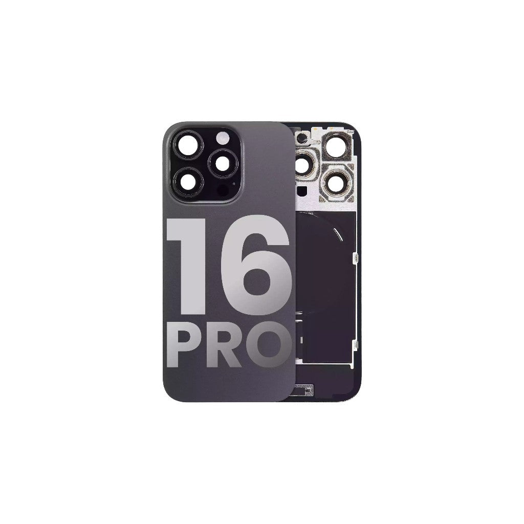 Battery Back Cover With Brackets For Apple iPhone 16 Pro (6.3) Black Titanium